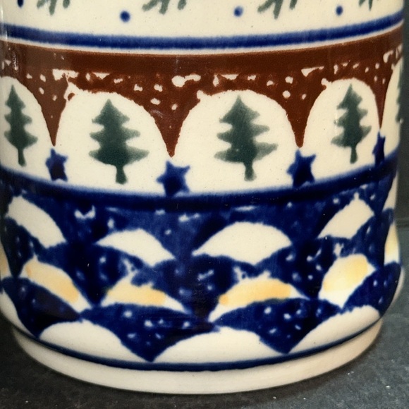 Boleslawiec Polish Pottery Pine Tree Jar (no lid) - Picture 4 of 5